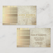 Retro Marble Gold Geometrical Finance Construction Visitekaartje (Voorkant / Achterkant)
