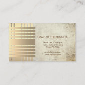 Retro Marble Gold Geometrical Finance Construction Visitekaartje (Achterkant)
