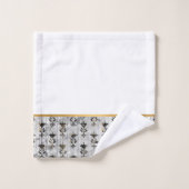 RETRO MARBLE GRAY BLACK MONOCHROME BATHROOM SET BAD HANDDOEK (Wasdoekje)