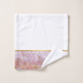 RETRO MARBLE PINK MERMAID INSPIRED BATHROOM SET BAD HANDDOEK (Wasdoekje)