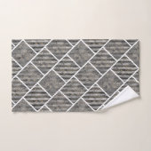 RETRO MARBLE STRIPE GRID 2 BATHROOM TOWEL SET BAD HANDDOEK (Handdoek)