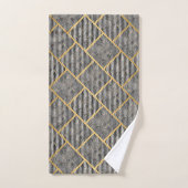 RETRO MARBLE STRIPE GRID BATHROOM TOWEL SET BAD HANDDOEK (Handdoek)
