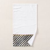 RETRO MARBLE STRIPE WHITROOM BATHROOM TOWEL SET BAD HANDDOEK (Handdoek)
