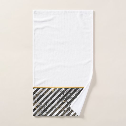 RETRO MARBLE STRIPE WHITROOM BATHROOM TOWEL SET BAD HANDDOEK (Handdoek)