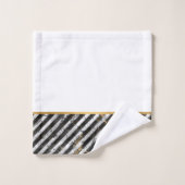 RETRO MARBLE STRIPE WHITROOM BATHROOM TOWEL SET BAD HANDDOEK (Wasdoekje)