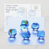 Retro Marbles Bedankt Briefkaart (Voorkant / Achterkant)