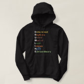 Retro Marching Band Drum Corps Drumline Hoodie (Design voorkant)