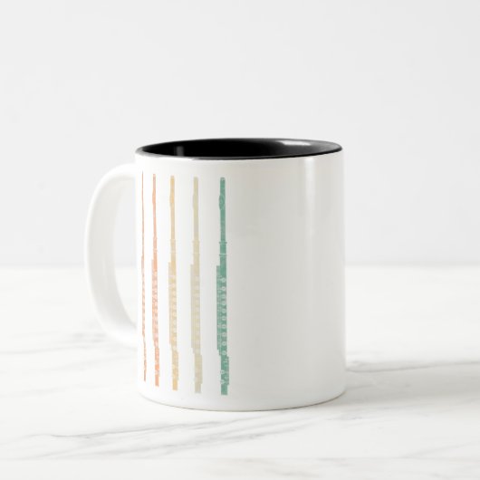 Retro Marching Band Flute Premium T-Shirt-ZzWKO.pn Tweekleurige Koffiemok (Voorkant links)