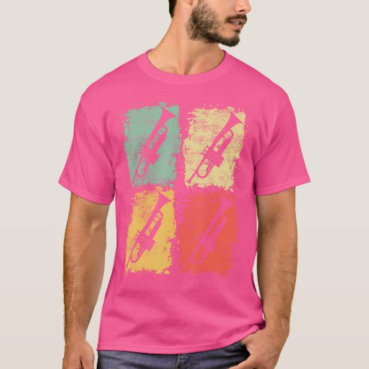 Retro Marching Band Trompet T-shirt (Voorkant)