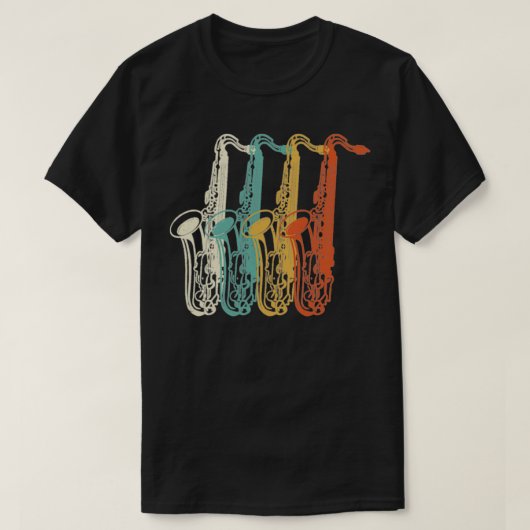 Retro  marchingband saxophone 2 t-shirt (Design voorkant)