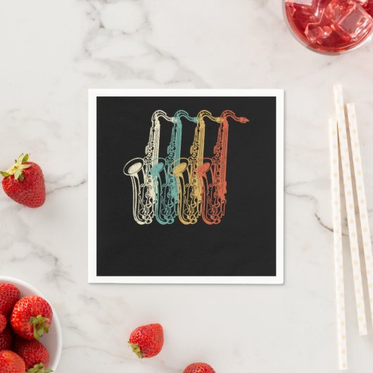 Retro  marchingband saxophone servet (Insitu)