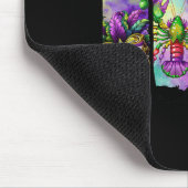 Retro Mardi Gras Fleur de Lis King Cake Louisiana Muismat (Hoek)