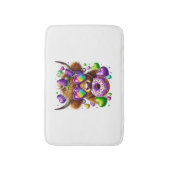 Retro Mardi Gras, Highland Koe Badmat (Voorkant Verticaal)