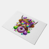 Retro Mardi Gras, Highland Koe Deurmat (Schuin)