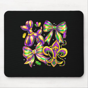 Retro Mardi Gras Kwaststreek Fleur De Lis Coquette Muismat