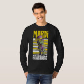 Retro Mardi Grasaurus Dinosaur Funny Mardi Gras Co T-shirt (Voorkant volledig)