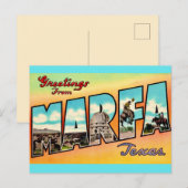 Retro Marfa Texas Groet Briefkaart (Voorkant / Achterkant)