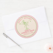 Retro Margs & Huwelijk Bachelorette Favoriet Ronde Sticker (Envelop)