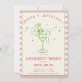 Retro Margs & Matrimony Bachelorette weekend Kaart (Voorkant)