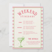 Retro Margs & Matrimony Bachelorette weekend Kaart (Achterkant)