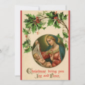  retro Maria en Baby Jesus Christmas Feestdagenkaart (Voorkant)