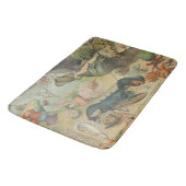 Retro mariene biologie oceaanvis badmat (Gekanteld)