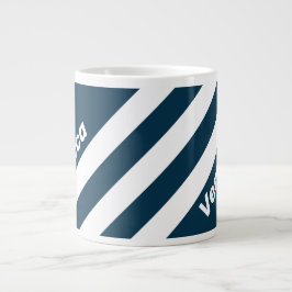 Retro Marine drie strepen met naam Grote Koffiekop