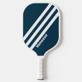 Retro Marine drie strepen met naam Pickleball Paddle (Achterkant)