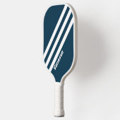 Retro Marine drie strepen met naam Pickleball Paddle (Links)