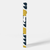 Retro marine en gele bloemmotief Case-Mate iPhone case (Achterkant / Rechts)