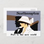 Retro marine style and Southampton Briefkaart (Voorkant / Achterkant)