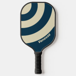 Retro Marine Uitlopende Drie Cirkel Streep met Naa Pickleball Paddle