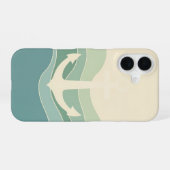 Retro maritieme anker iPhone 16 hoesje (Achterkant horizontaal)