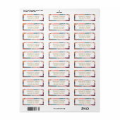 Retro Marmer Wervel Personaliseerbaar Retouradres Etiket (Full Sheet)