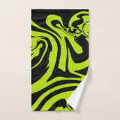 Retro-marmerroodroos van de luigroene en de zwarte bad handdoek (Handdoek)