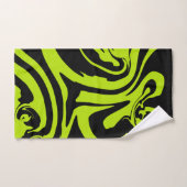 Retro-marmerroodroos van de luigroene en de zwarte bad handdoek (Handdoek)