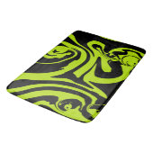 Retro-marmerroodroos van de luigroene en de zwarte badmat (Gekanteld)