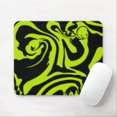 Retro-marmerroodroos van de luigroene en de zwarte muismat (Met muis)