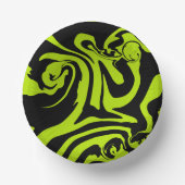 Retro-marmerroodroos van de luigroene en de zwarte papieren kommen (Voorkant)