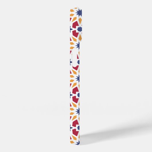 Retro Marokkaanse Zellije Patroon met Naam Case-Mate iPhone Case (Achterkant / Rechts)