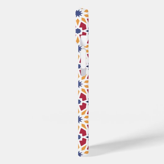 Retro Marokkaanse Zellije Patroon met Naam Case-Mate iPhone Case (Achterkant / Links)