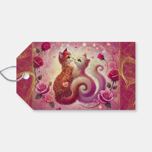 Retro Maroon Cat - Cadeaulabel (Achterkant Horizontaal)