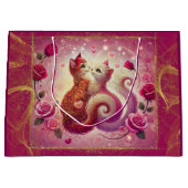 Retro Maroon Cat - Groot Cadeauzakje (Voorkant)