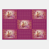 Retro Maroon Cat - Inpakpapier Vel (Voorkant 3)