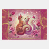 Retro Maroon Cat - Inpakpapier Vel (Voorkant 2)