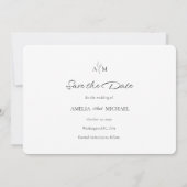 Retro Maroon Fotobruiloft Save the Date Kaart (Achterkant)