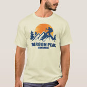 Retro Maroon Peak Hike T-shirt (Voorkant)