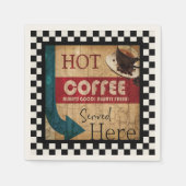 Retro marquee koffie teken servetten (Voorkant)