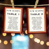 Retro Marquee Teken Bruiloft Receptie Zittingkaart Kaart