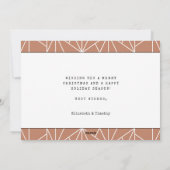 Retro Married en Merry newlyweds trouwfoto Feestdagenkaart (Achterkant)